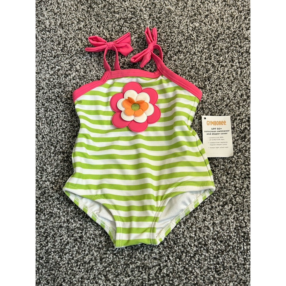 KK3 NWT Gymboree size 3/6 months swimsuit bathing flower vintage 3-6
